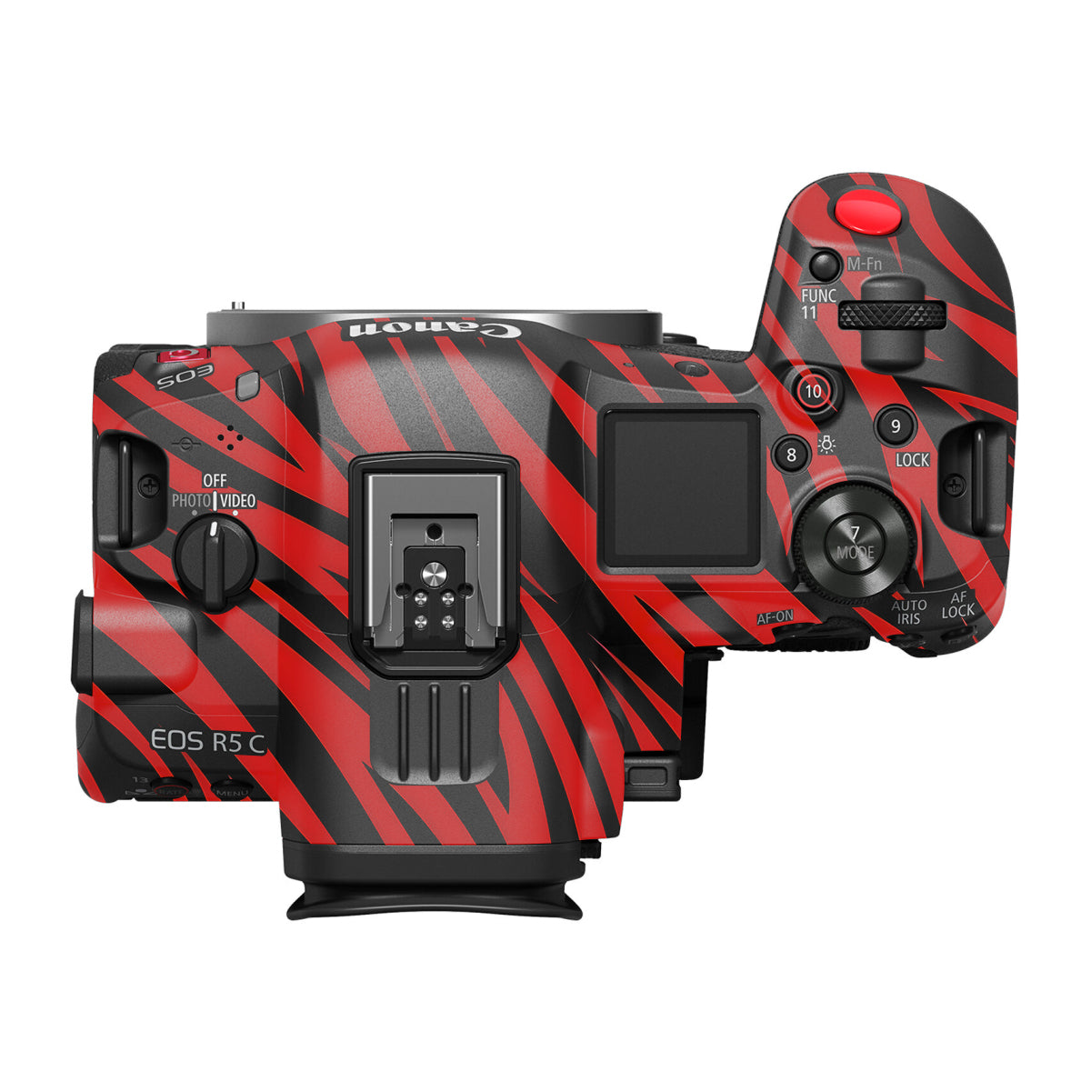 Red and Black Stripes Canon EOS R5 C Camera Skin
