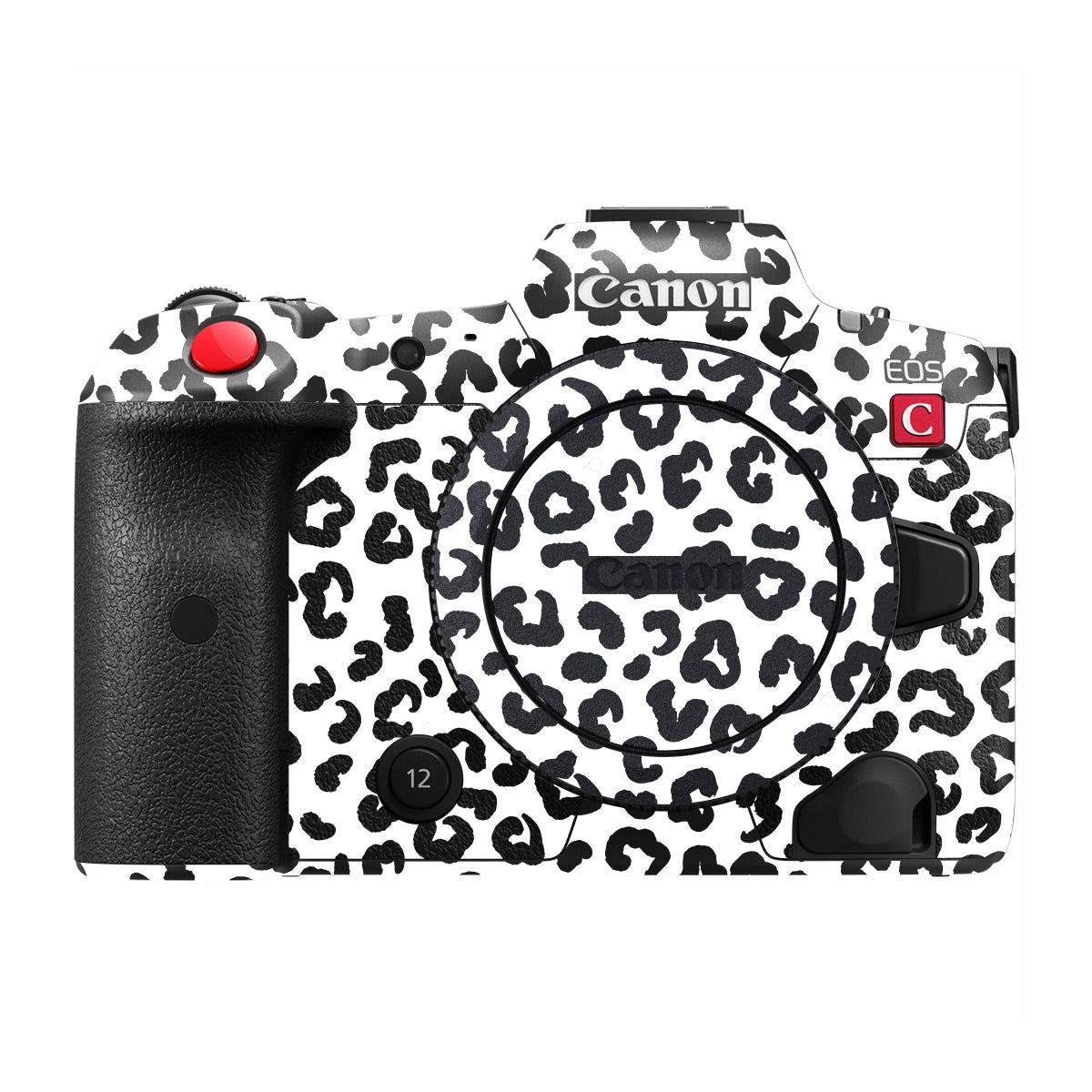 White Leopard Canon EOS R5 C Camera Skin
