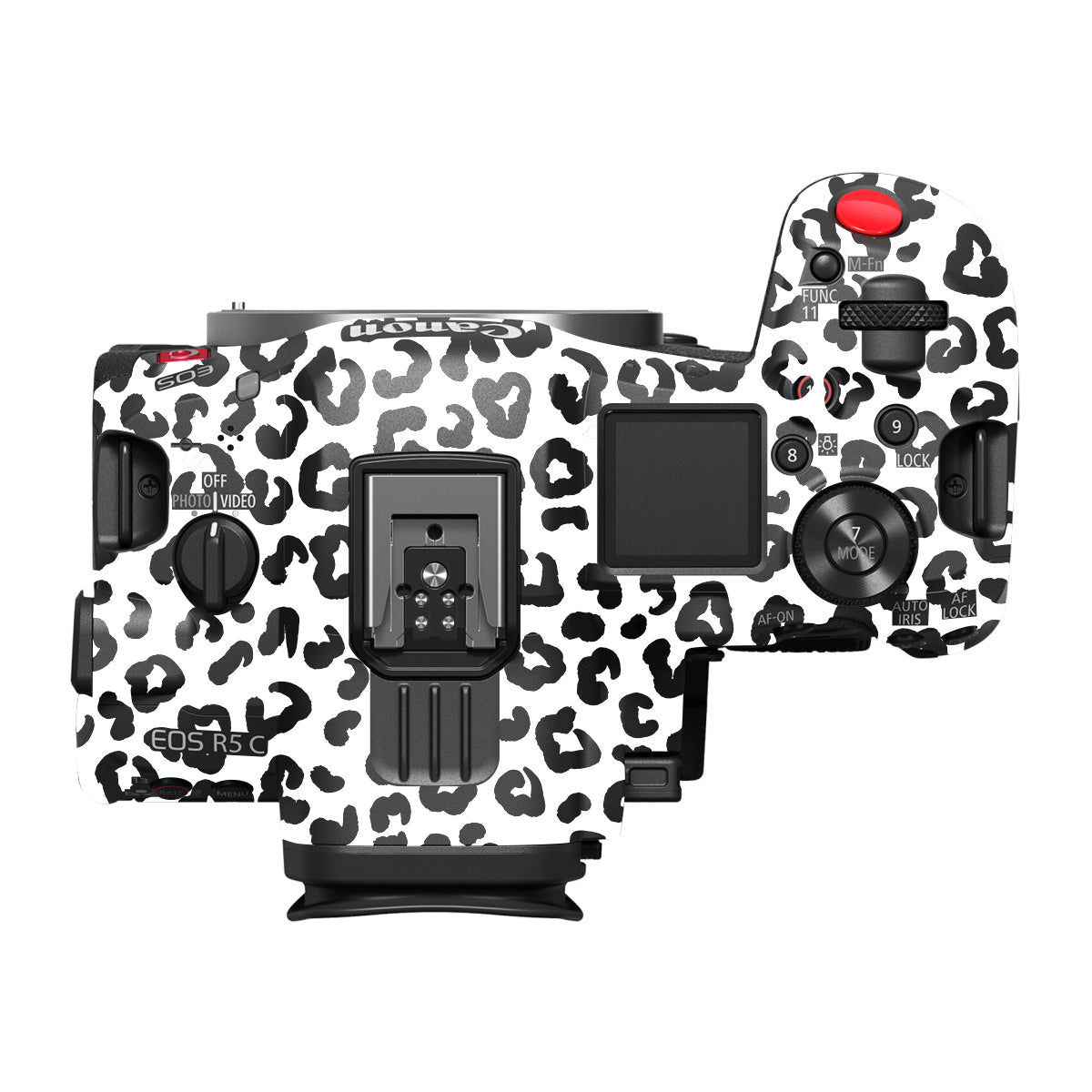 White Leopard Canon EOS R5 C Camera Skin