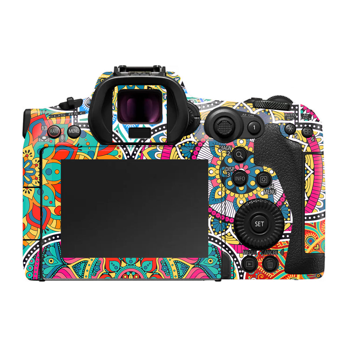 Boho Mandala Tile Pattern Canon EOS R5 C Camera Skin