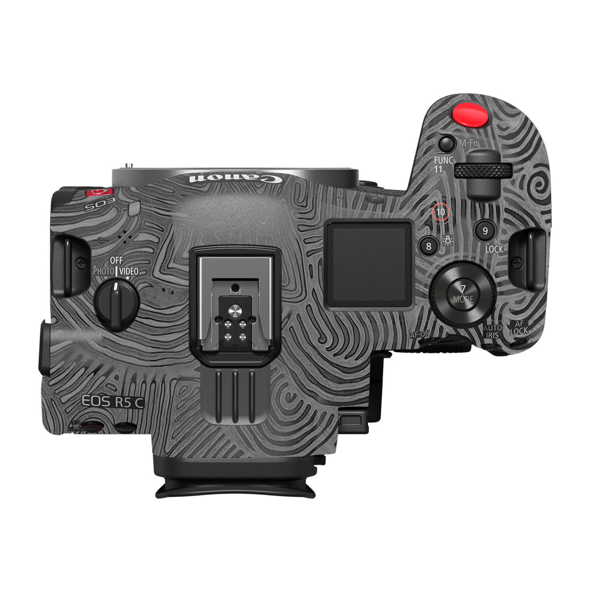 Monochrome Line Maze Canon EOS R5 C Camera Skin