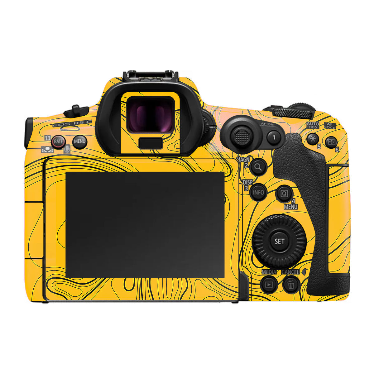 Topographic Map Pattern Canon EOS R5 C Camera Skin
