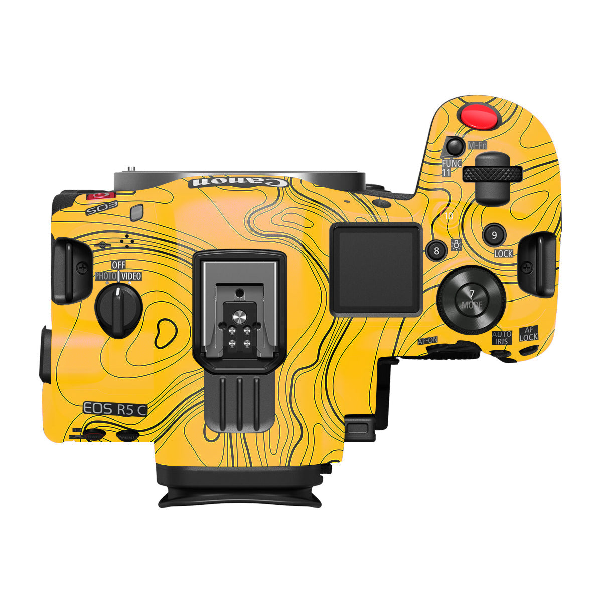 Topographic Map Pattern Canon EOS R5 C Camera Skin