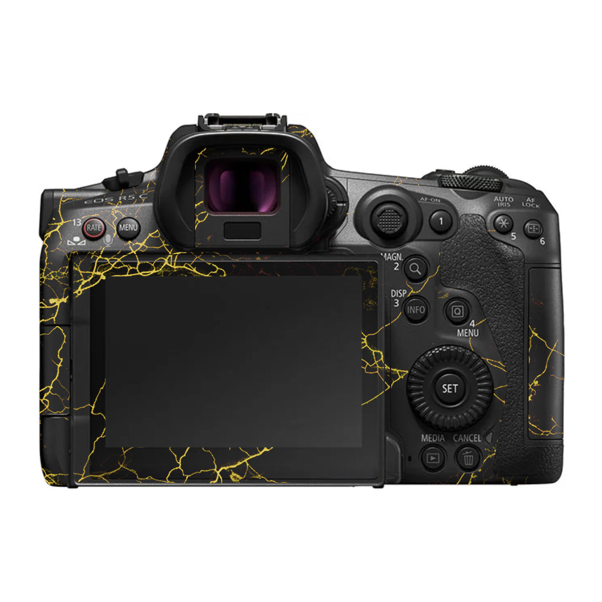 Electric Gold Veins Canon EOS R5 C Camera Skin