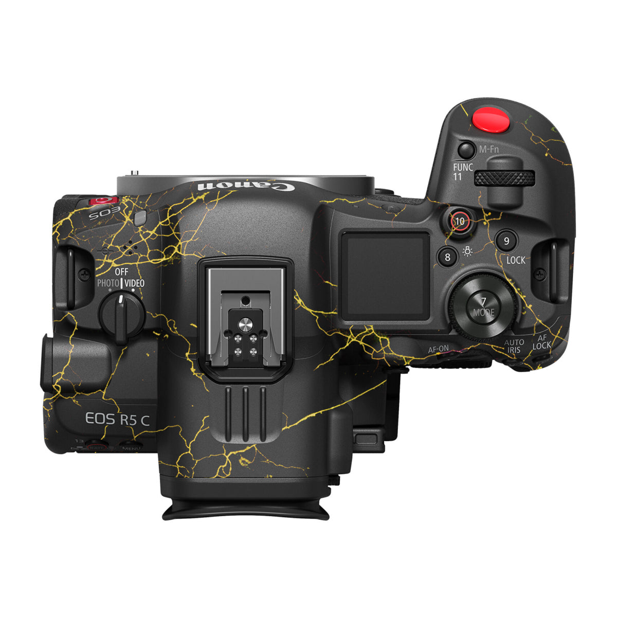 Electric Gold Veins Canon EOS R5 C Camera Skin