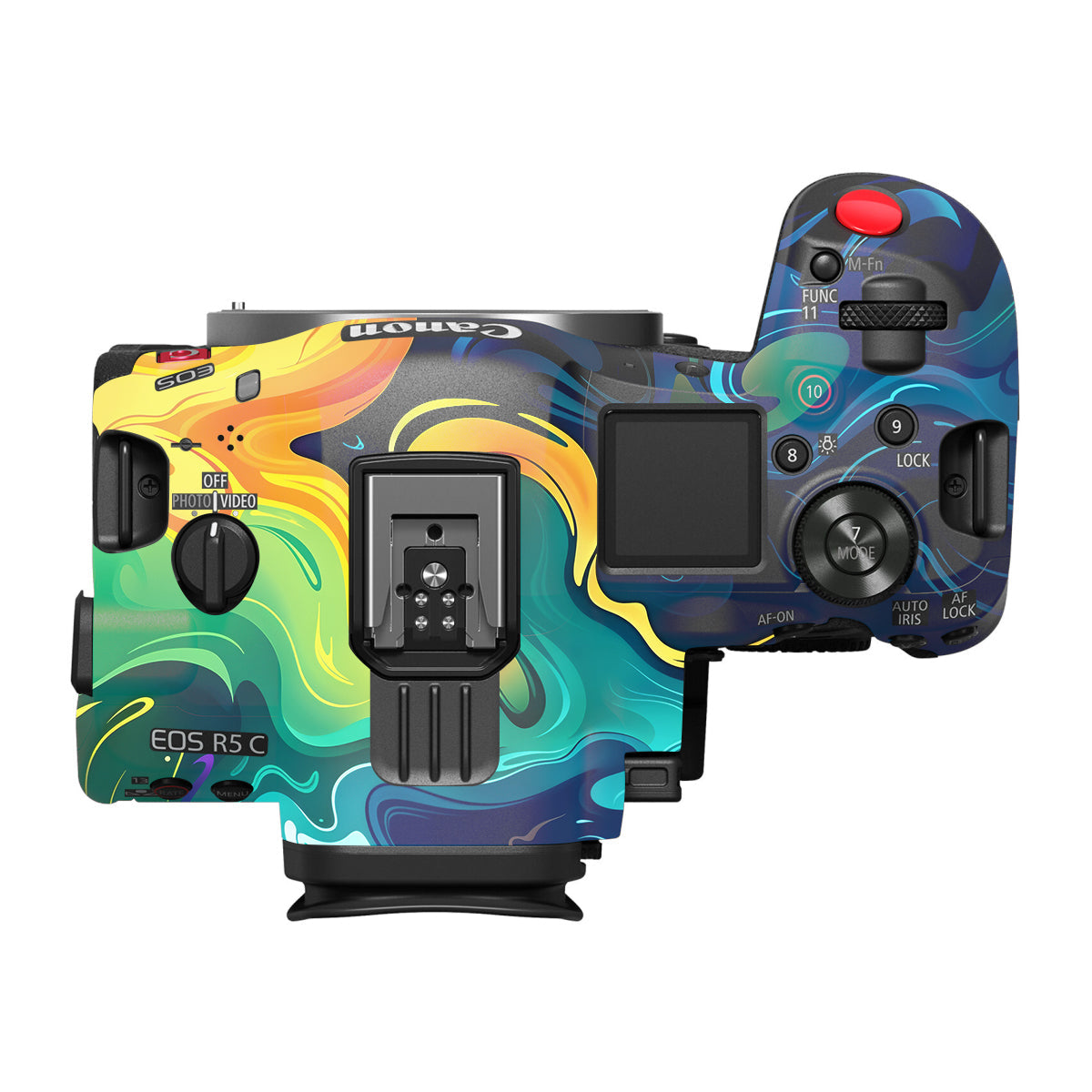 Rainbow Liquid Fusion Canon EOS R5 C Camera Skin