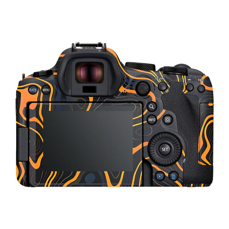 Amber Topographic Waves Canon R6 Mark III Camera Skin