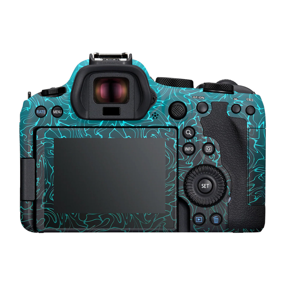 Cyan Blue to Black Gradient Canon R6 Mark III Camera Skin