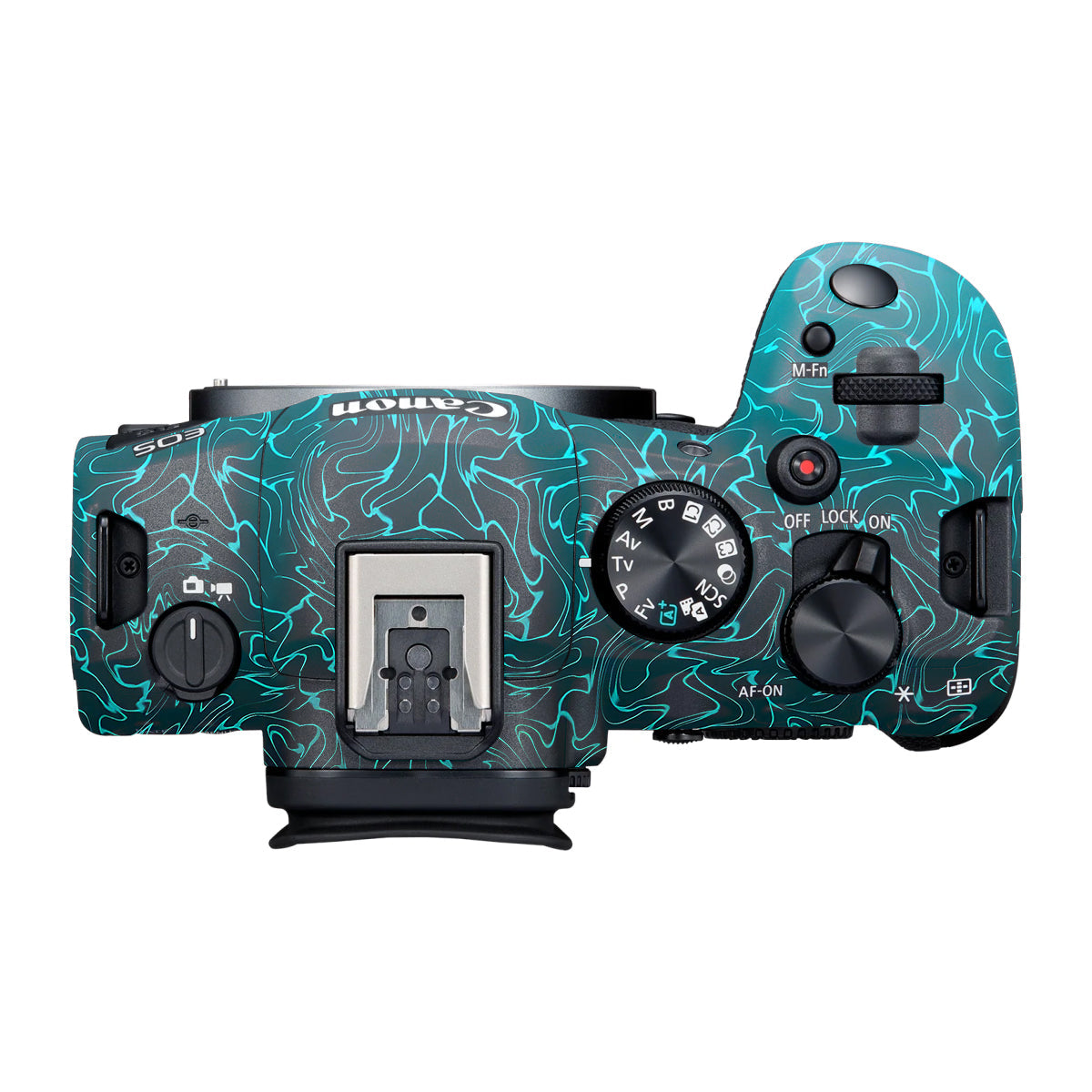 Cyan Blue to Black Gradient Canon R6 Mark III Camera Skin