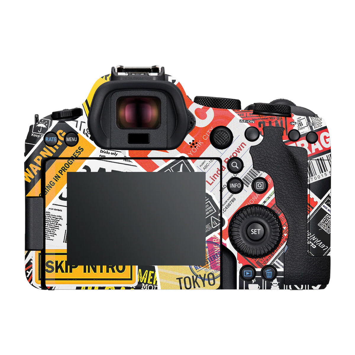 Doc R6 Edit Sticker Tech Aesthetic Sticker Collage Canon R6 Mark III Camera Skin