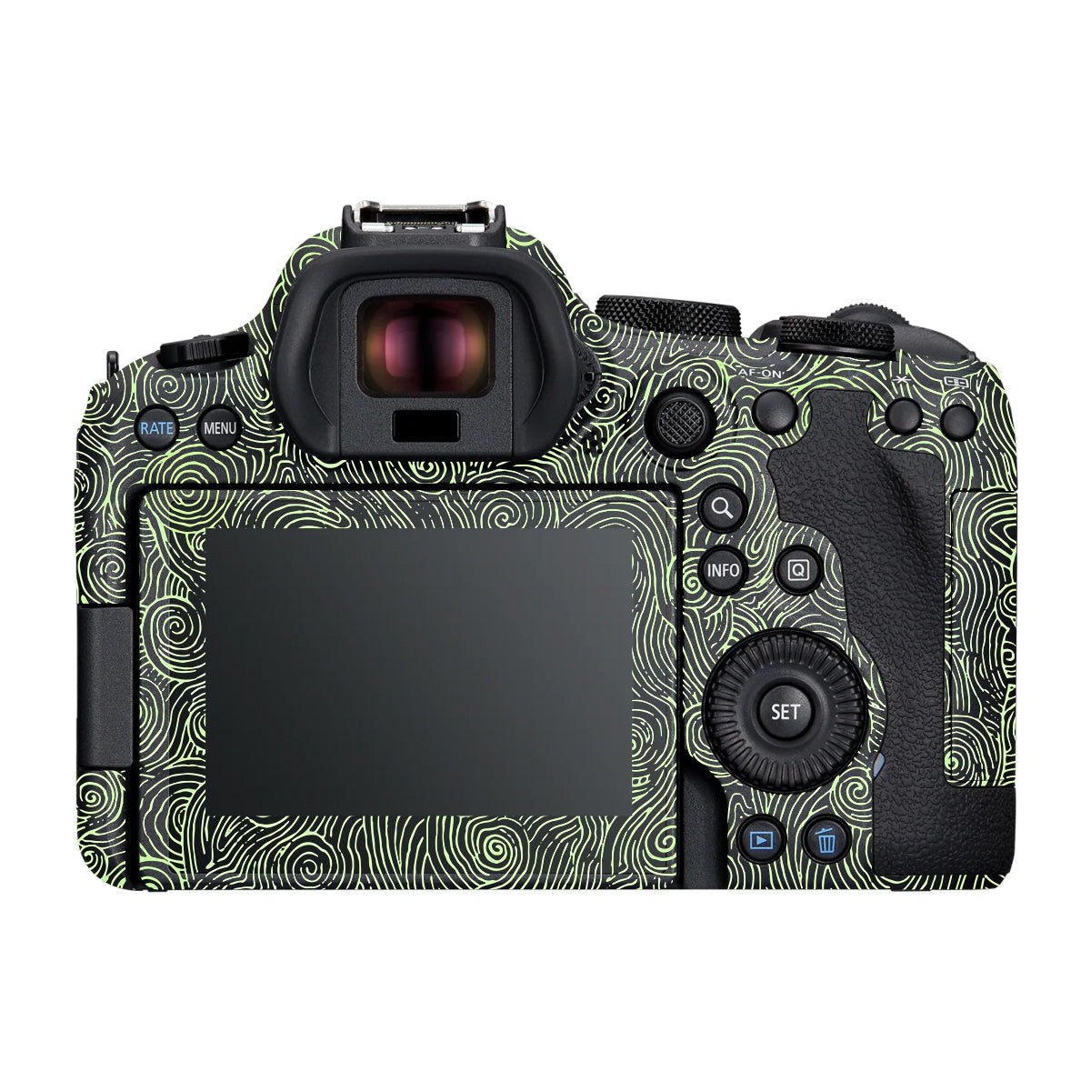 Green Spirals Canon R6 Mark III Camera Skin