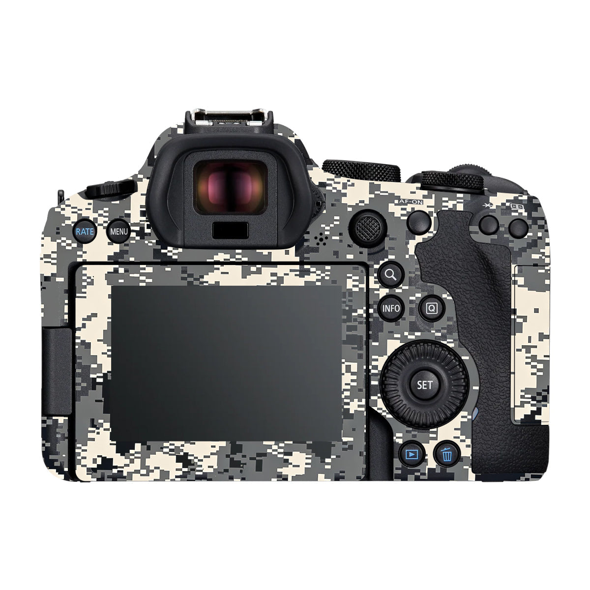 Grey Black Pixel Canon R6 Mark III Camera Skin