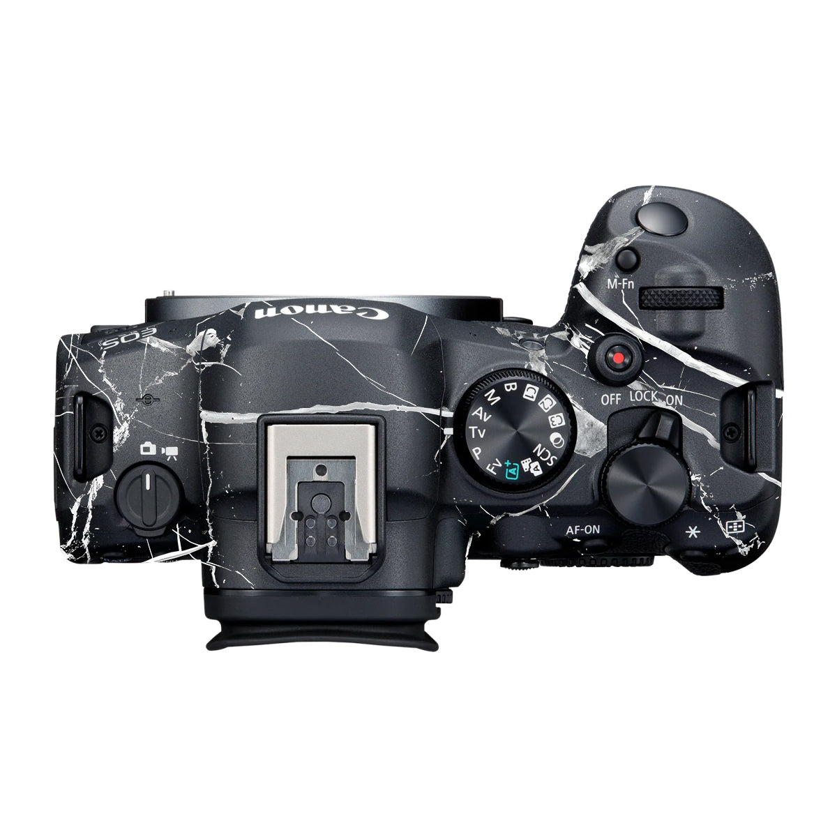 White Veins on Black Canon R6 Mark III Camera Skin
