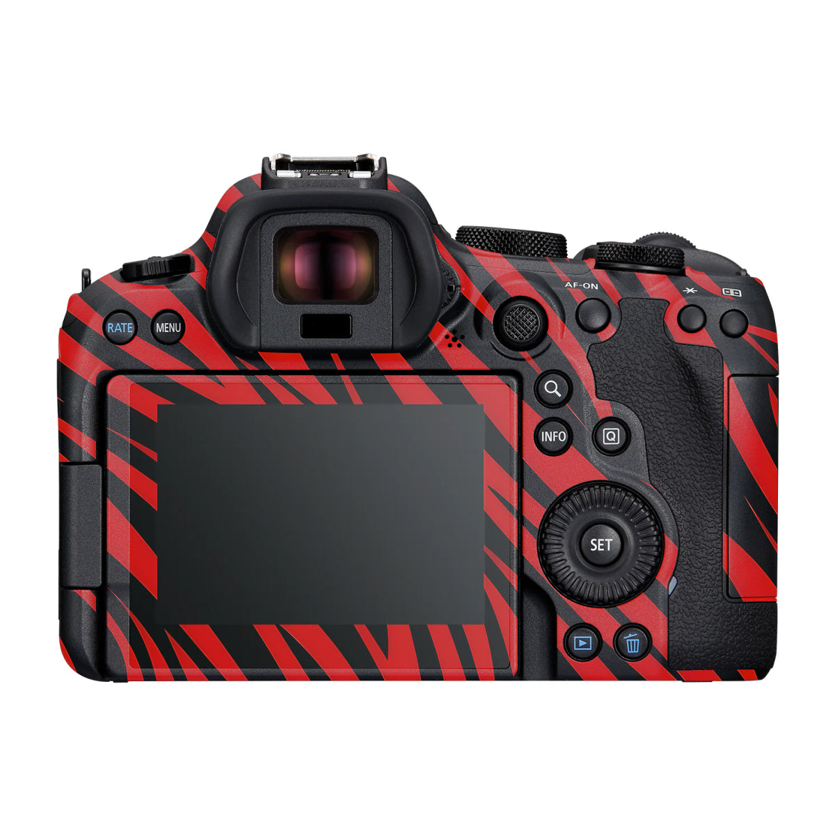 Red and Black Stripes Canon R6 Mark III Camera Skin