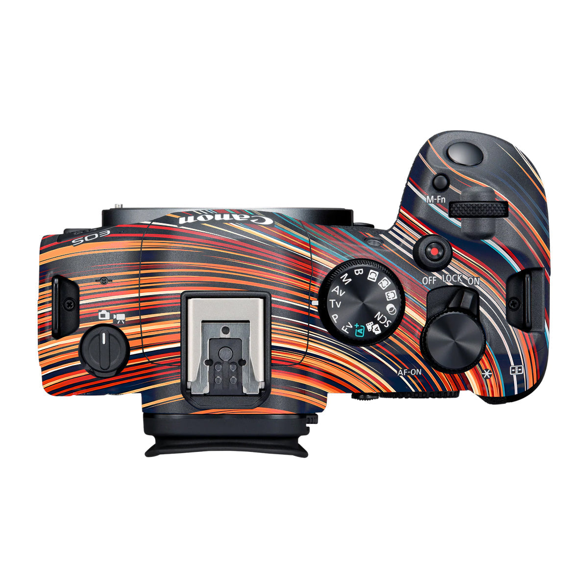 Retro Abstract Striped Swirl Canon R6 Mark III Camera Skin