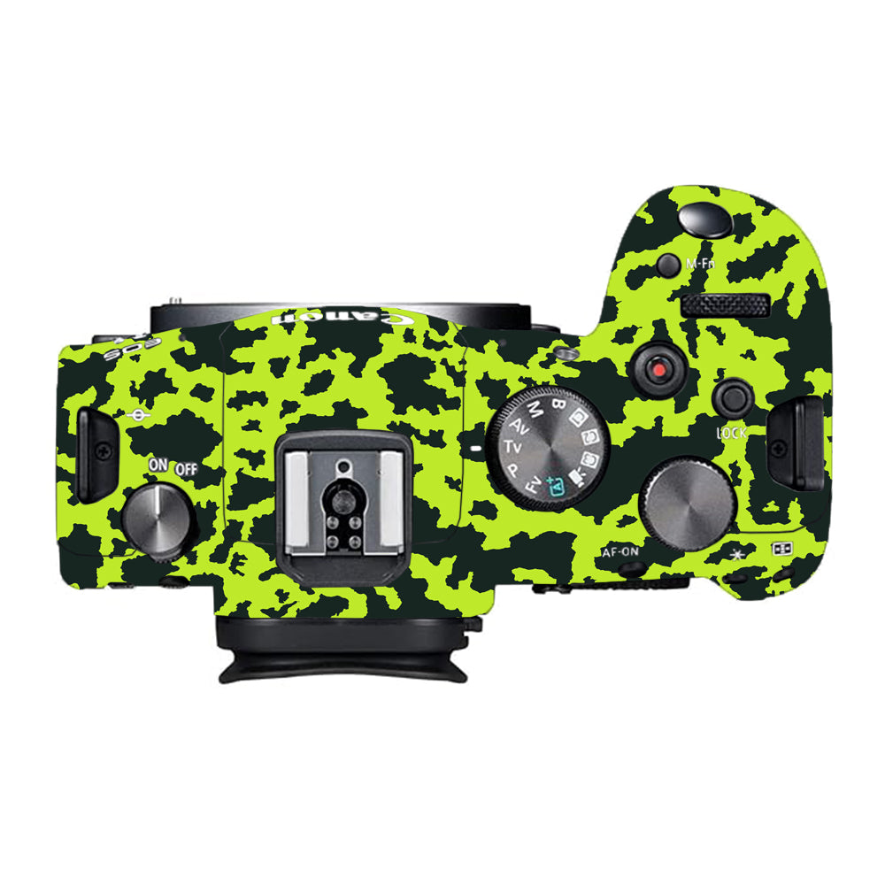 Neon Green Splatter Canon EOS R6 Mark I Camera Skins