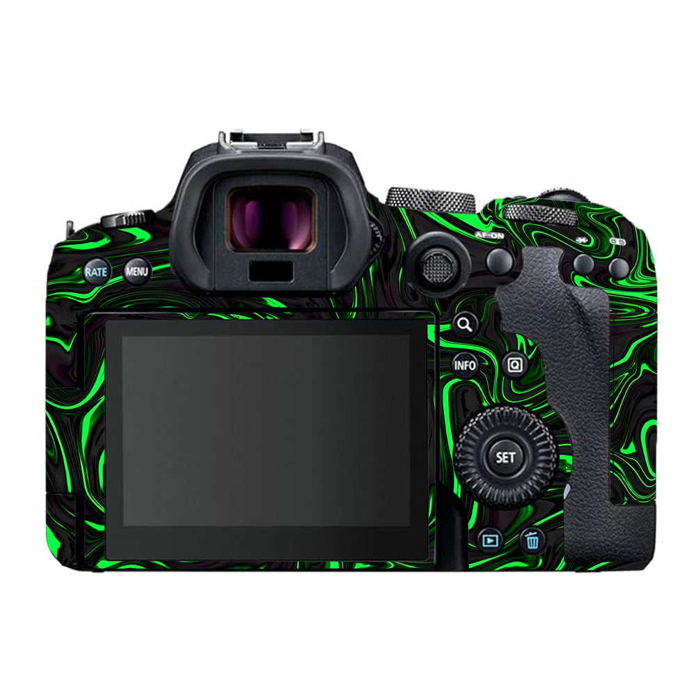 Green Liquid Pattern Canon EOS R6 Mark I Camera Skins