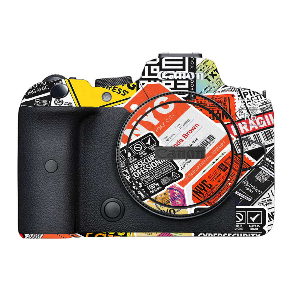 Tech Aesthetic Sticker Collage Canon EOS R6 Mark I Camera Skins