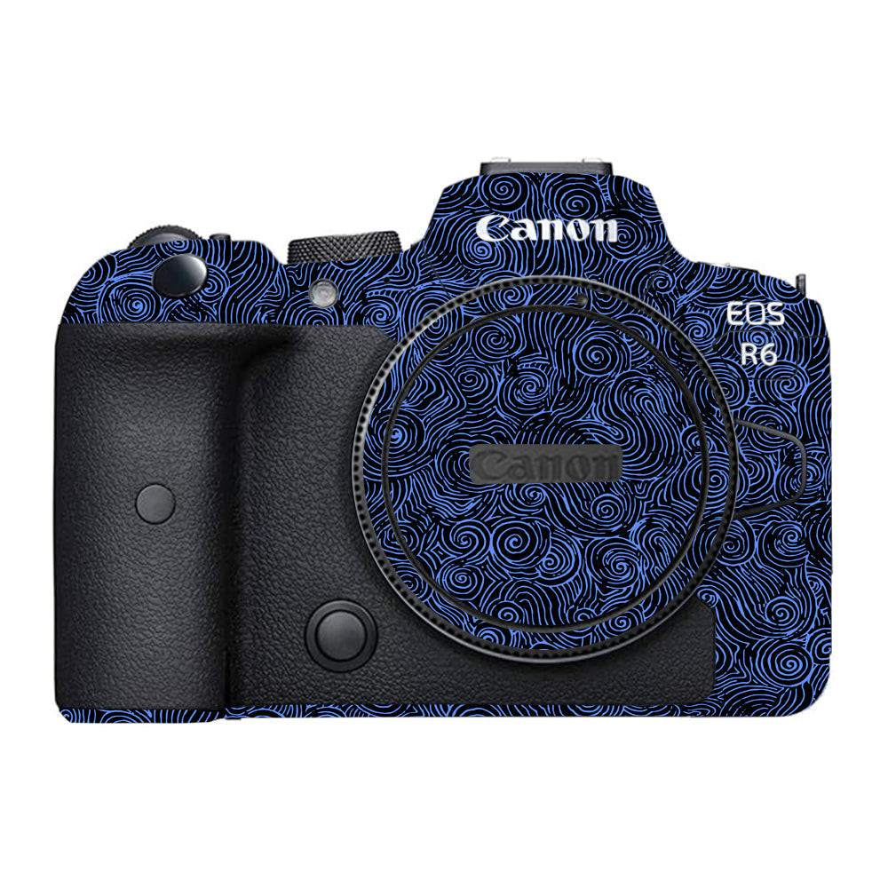 Blue Spirals Canon EOS R6 Mark I Camera Skins