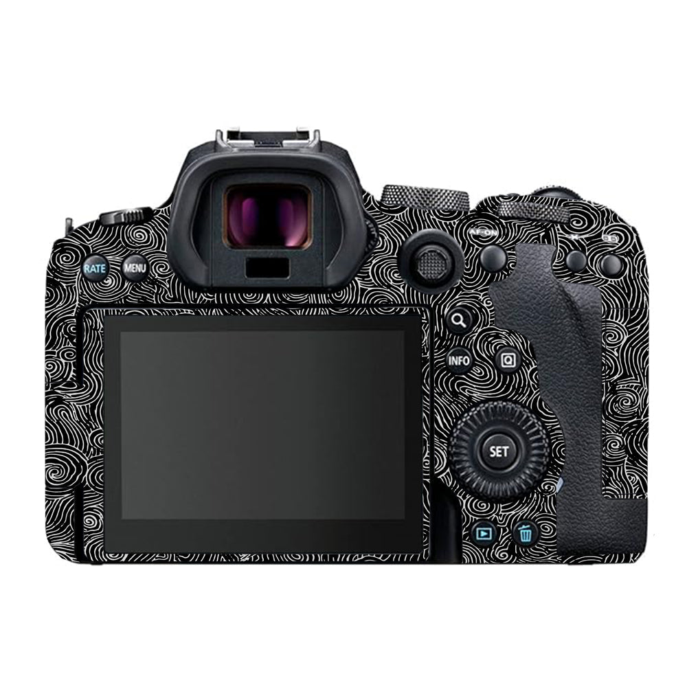 White Spirals Canon EOS R6 Mark I Camera Skins