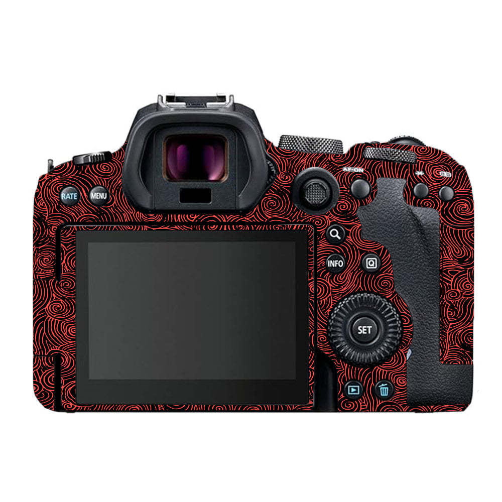 Red Spirals Canon EOS R6 Mark I Camera Skins