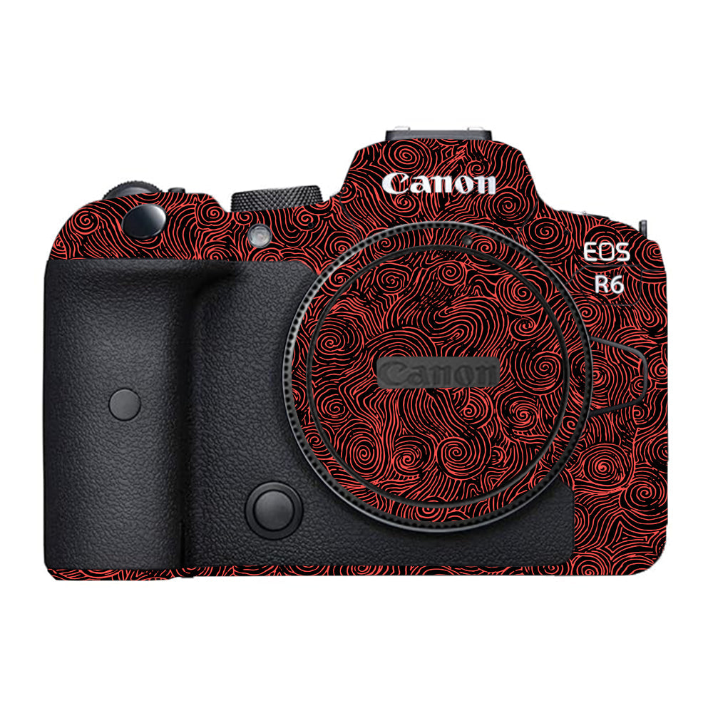 Red Spirals Canon EOS R6 Mark I Camera Skins