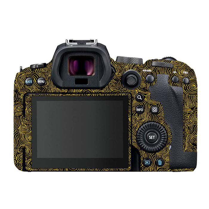 Yellow Spirals Canon EOS R6 Mark I Camera Skins