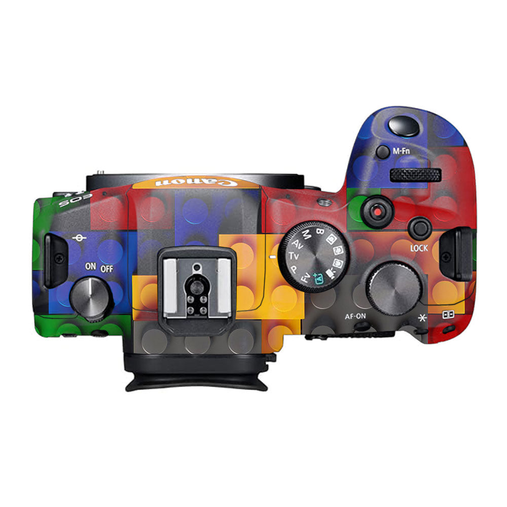 Colorful LEGO Brick Wall Pattern Canon EOS R6 Mark I Camera Skin