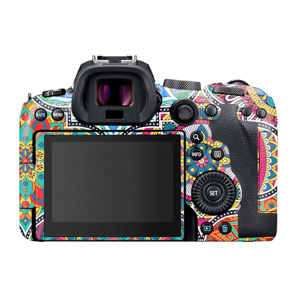 Boho Mandala Tile Pattern Canon EOS R6 Mark I Camera Skin