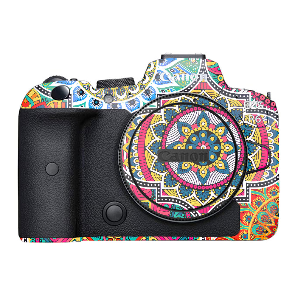 Boho Mandala Tile Pattern Canon EOS R6 Mark I Camera Skin