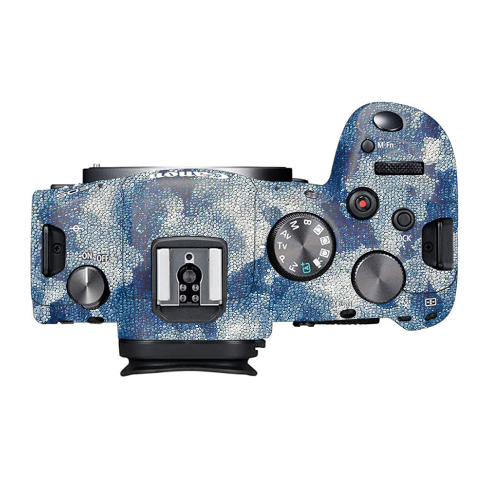 Blue Watercolor Fabric Canon EOS R6 Mark I Camera Skin