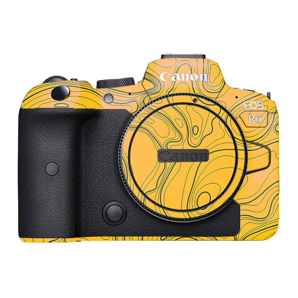 Topographic Map Pattern Canon EOS R6 Mark I Camera Skin
