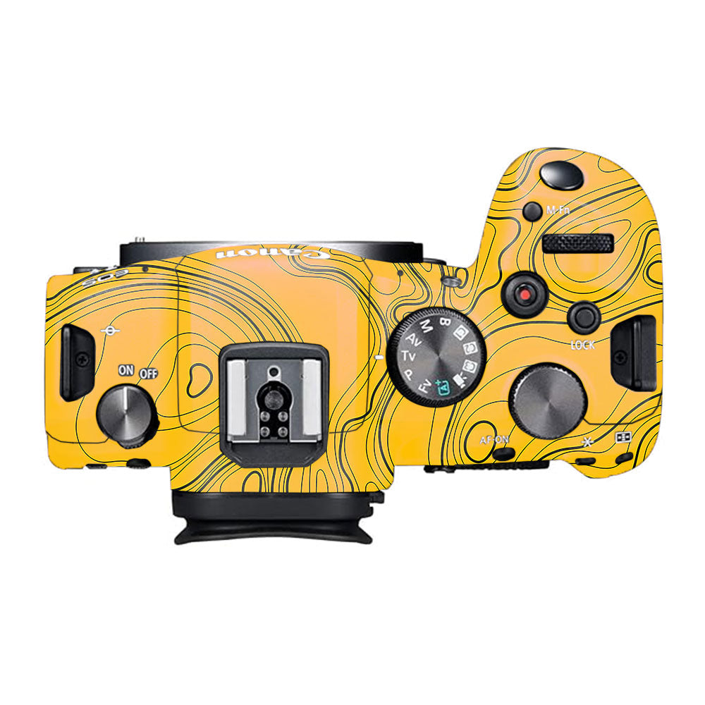 Topographic Map Pattern Canon EOS R6 Mark I Camera Skin