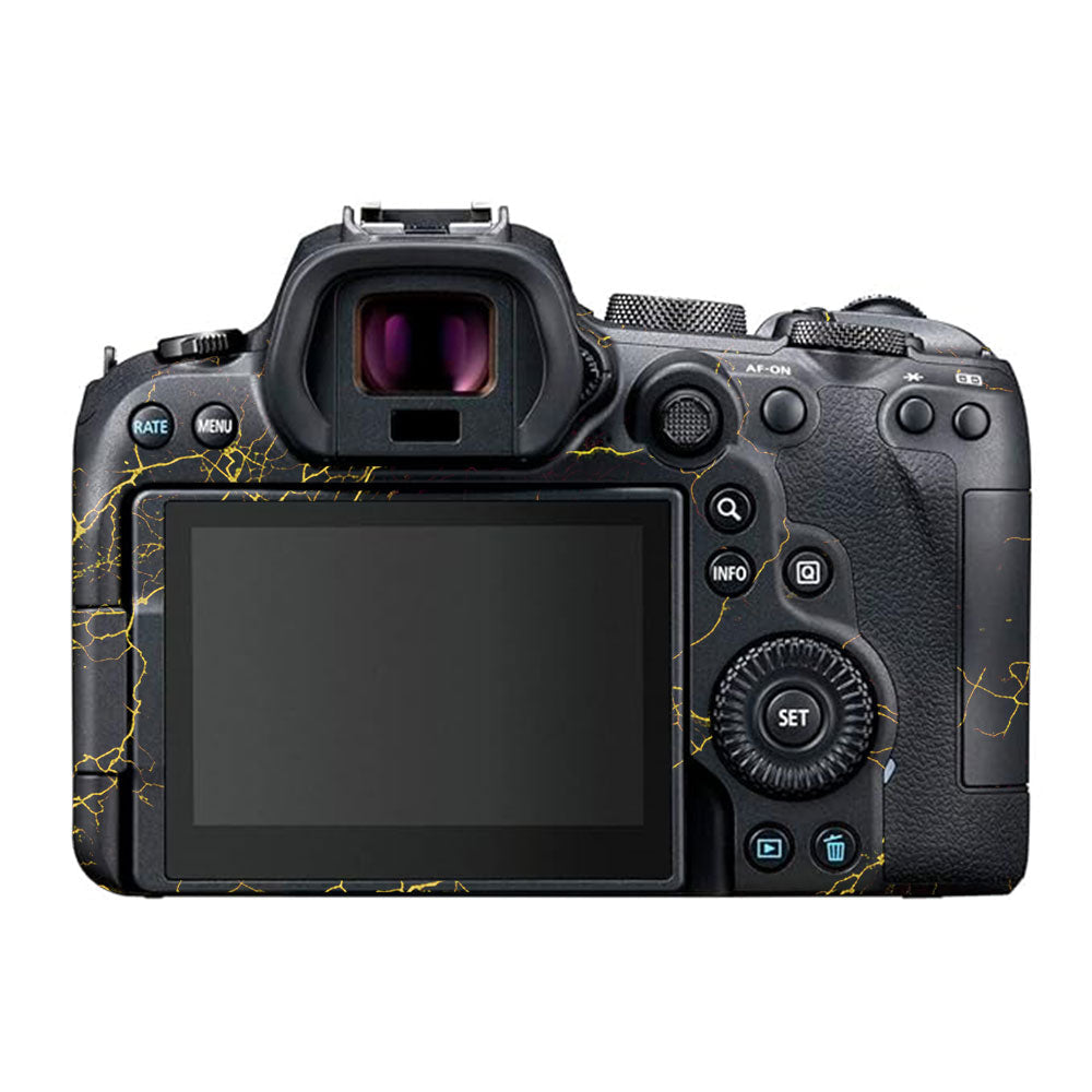 Electric Gold Veins Canon EOS R6 Mark I Camera Skin
