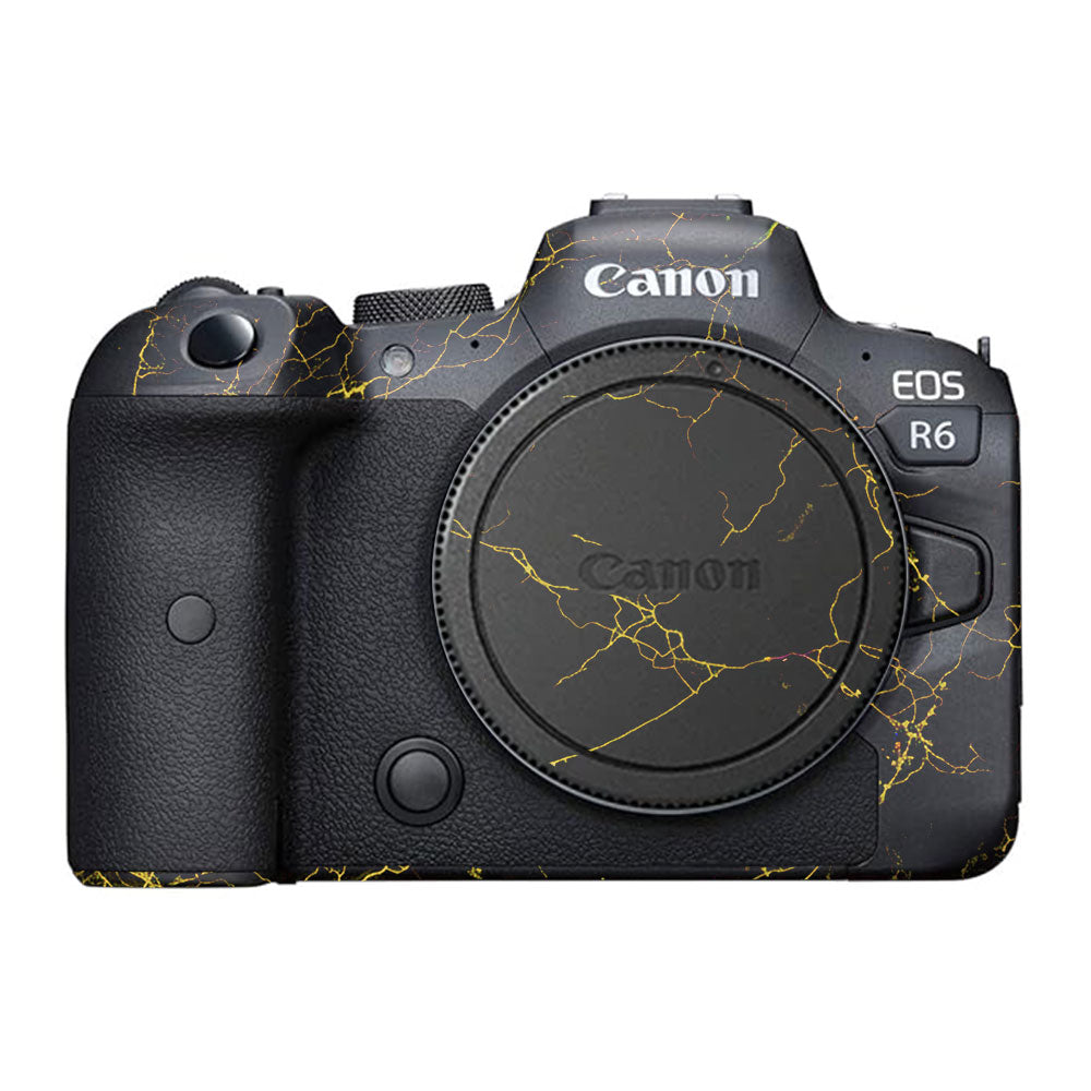 Electric Gold Veins Canon EOS R6 Mark I Camera Skin