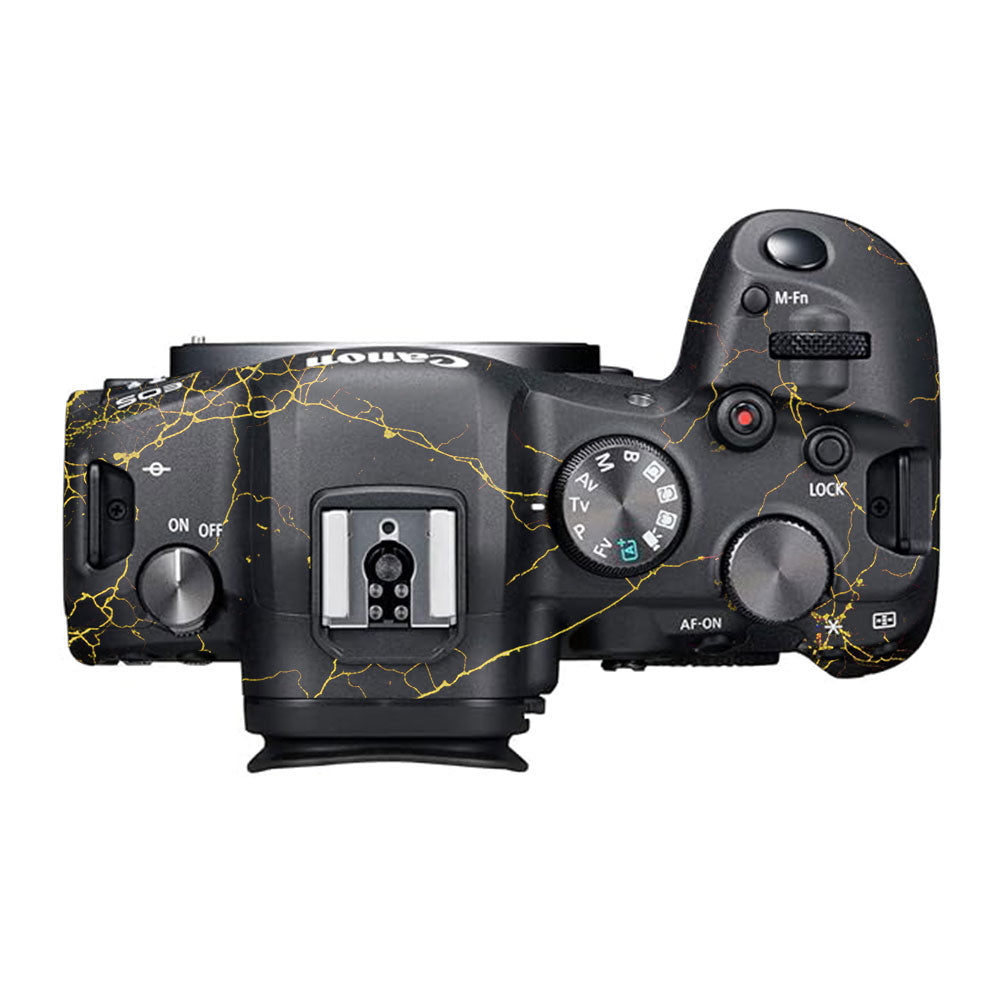 Electric Gold Veins Canon EOS R6 Mark I Camera Skin