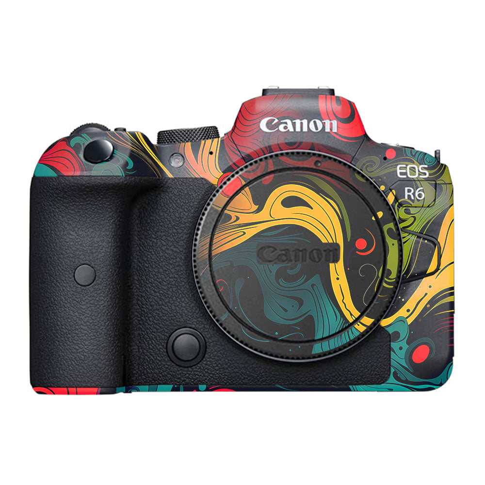 Psychedelic Color Swirl Canon EOS R6 Mark I Camera Skin