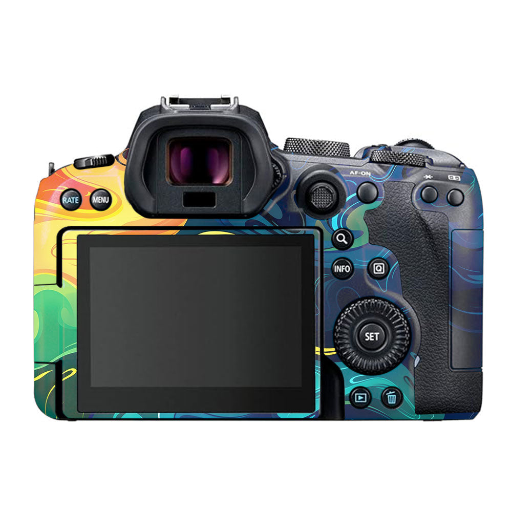 Rainbow Liquid Fusion Canon EOS R6 Mark I Camera Skin
