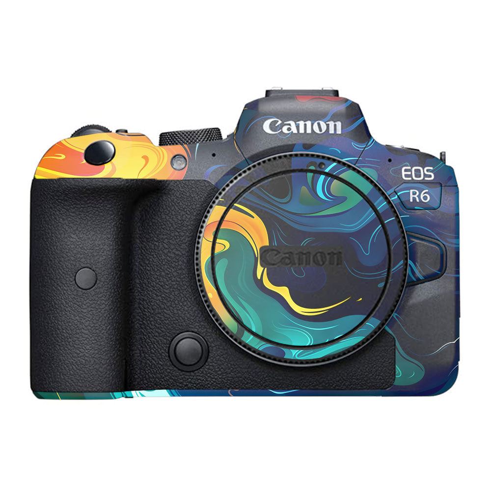 Rainbow Liquid Fusion Canon EOS R6 Mark I Camera Skin