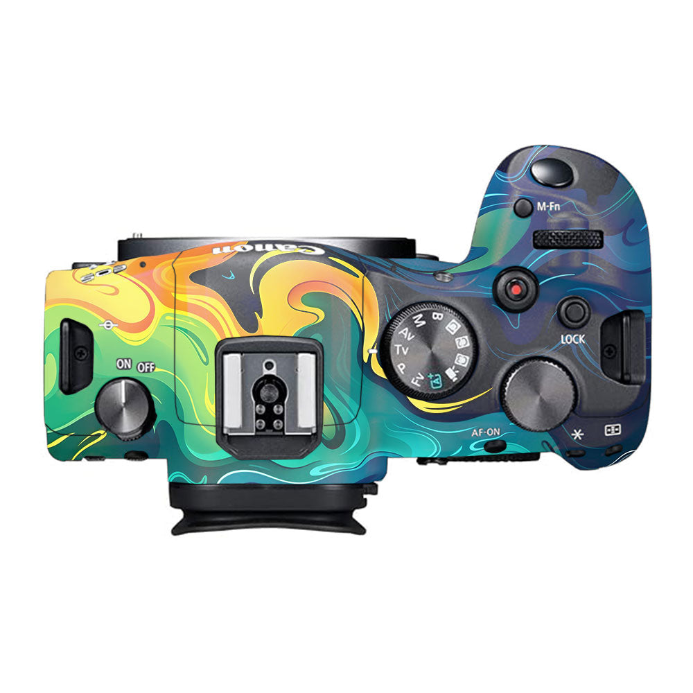 Rainbow Liquid Fusion Canon EOS R6 Mark I Camera Skin