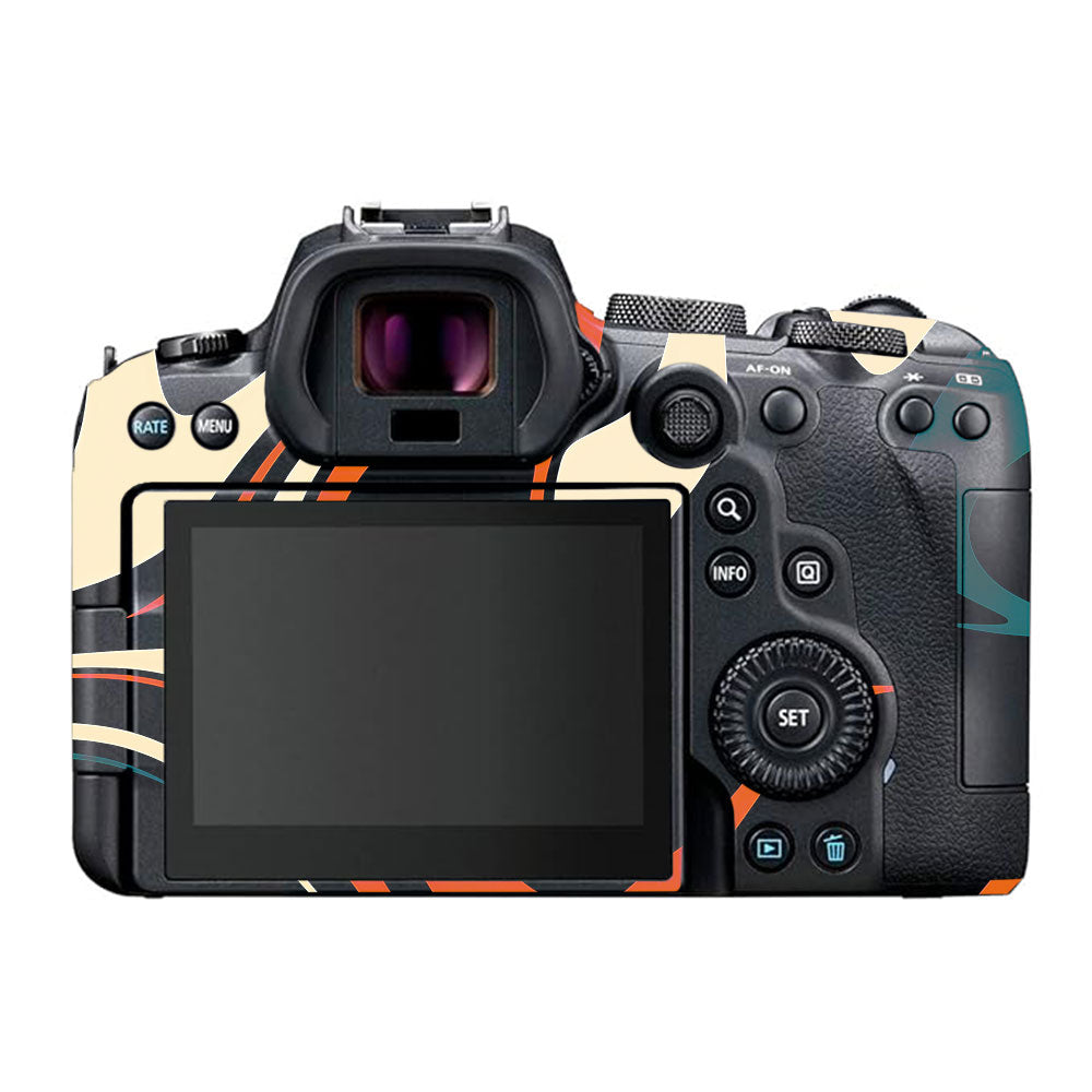Mid-Century Abstract Swirl Canon EOS R6 Mark I Camera Skin