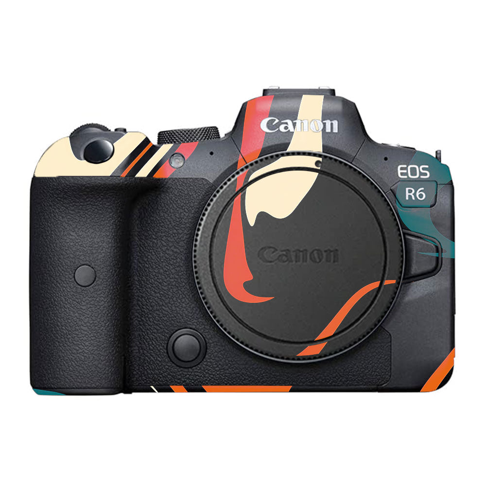 Mid-Century Abstract Swirl Canon EOS R6 Mark I Camera Skin