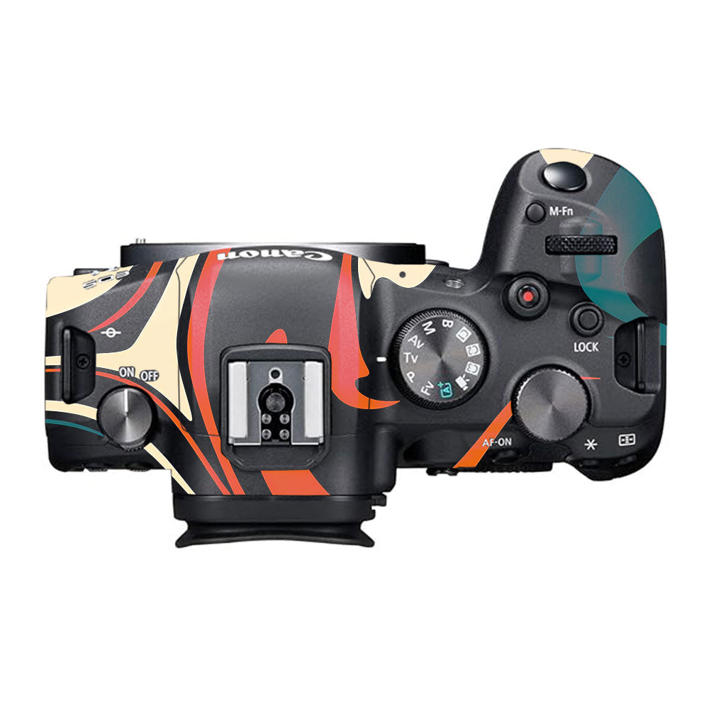 Mid-Century Abstract Swirl Canon EOS R6 Mark I Camera Skin