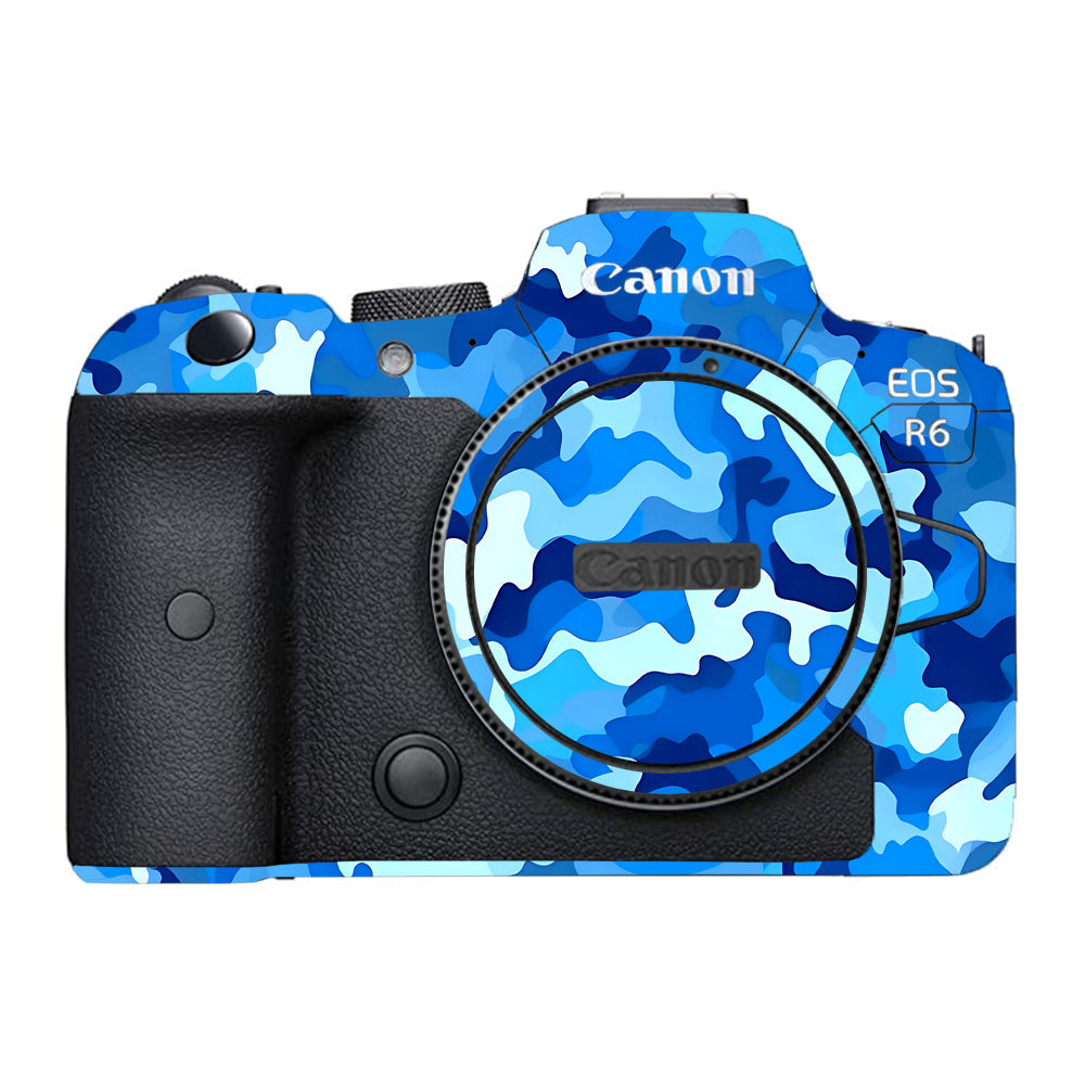 Arctic Blue Camo Pattern Canon EOS R6 Mark I Camera Skins