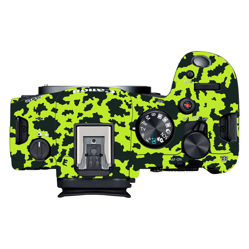 Neon Green Splatter Canon EOS R6 Mark II Camera Skins