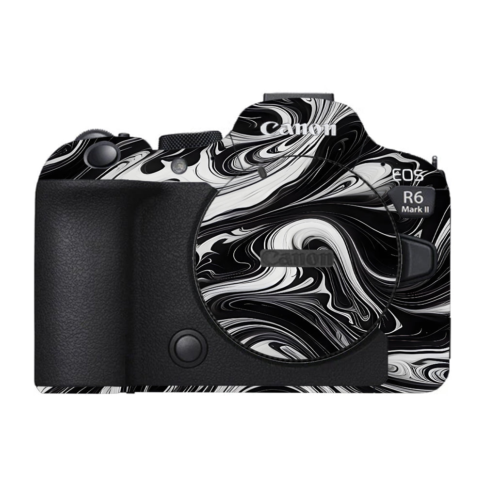 Black and White Marble Canon EOS R6 Mark II Camera Skins