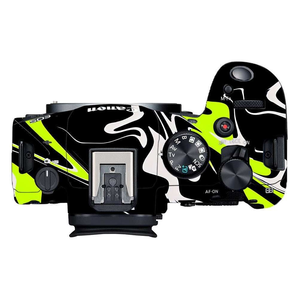Neon Green and Black Pattern Canon EOS R6 Mark II Camera Skins