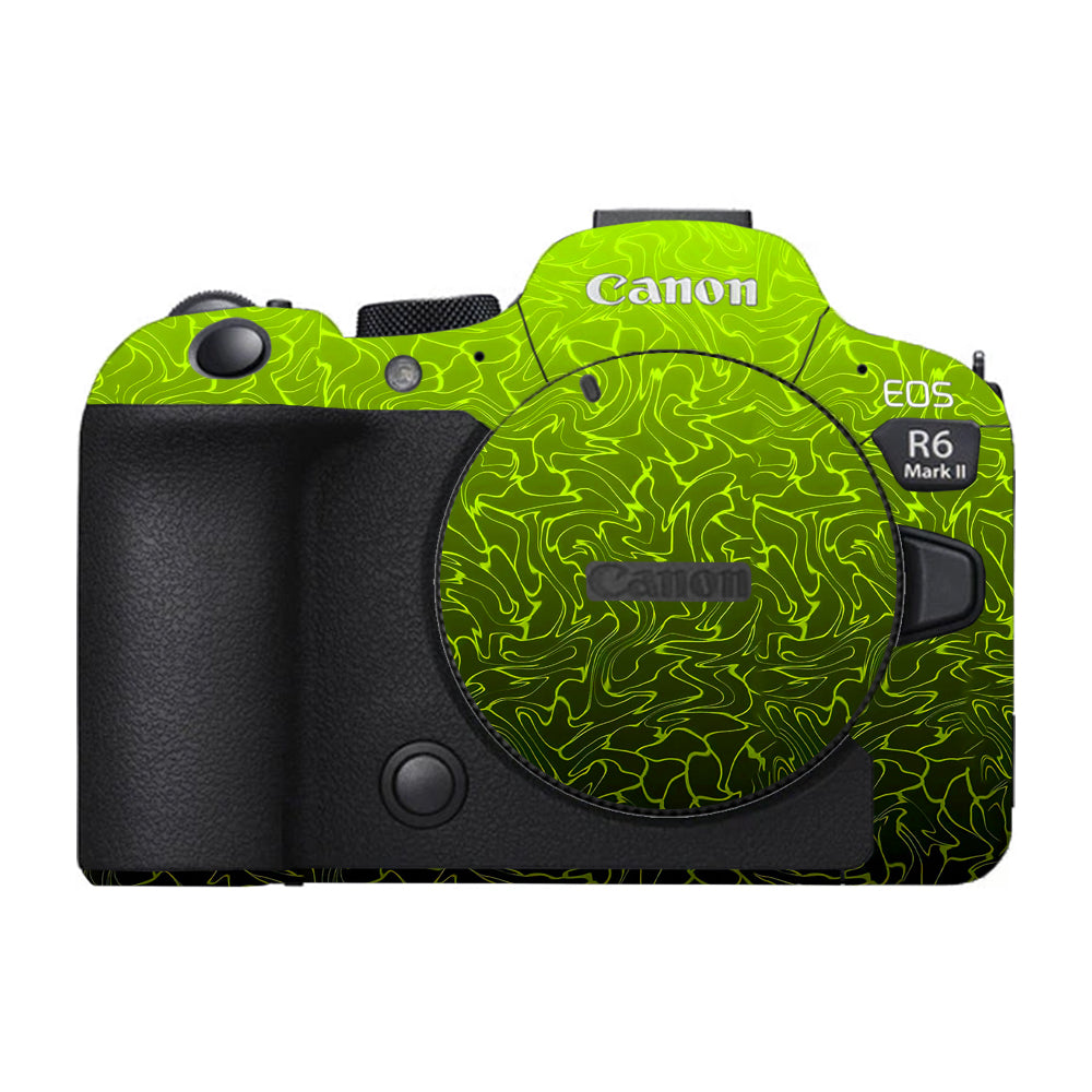 Lime Yellow to Black Gradient Canon EOS R6 Mark II Camera Skins