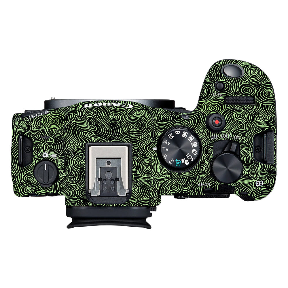 Green Spirals Canon EOS R6 Mark II Camera Skins