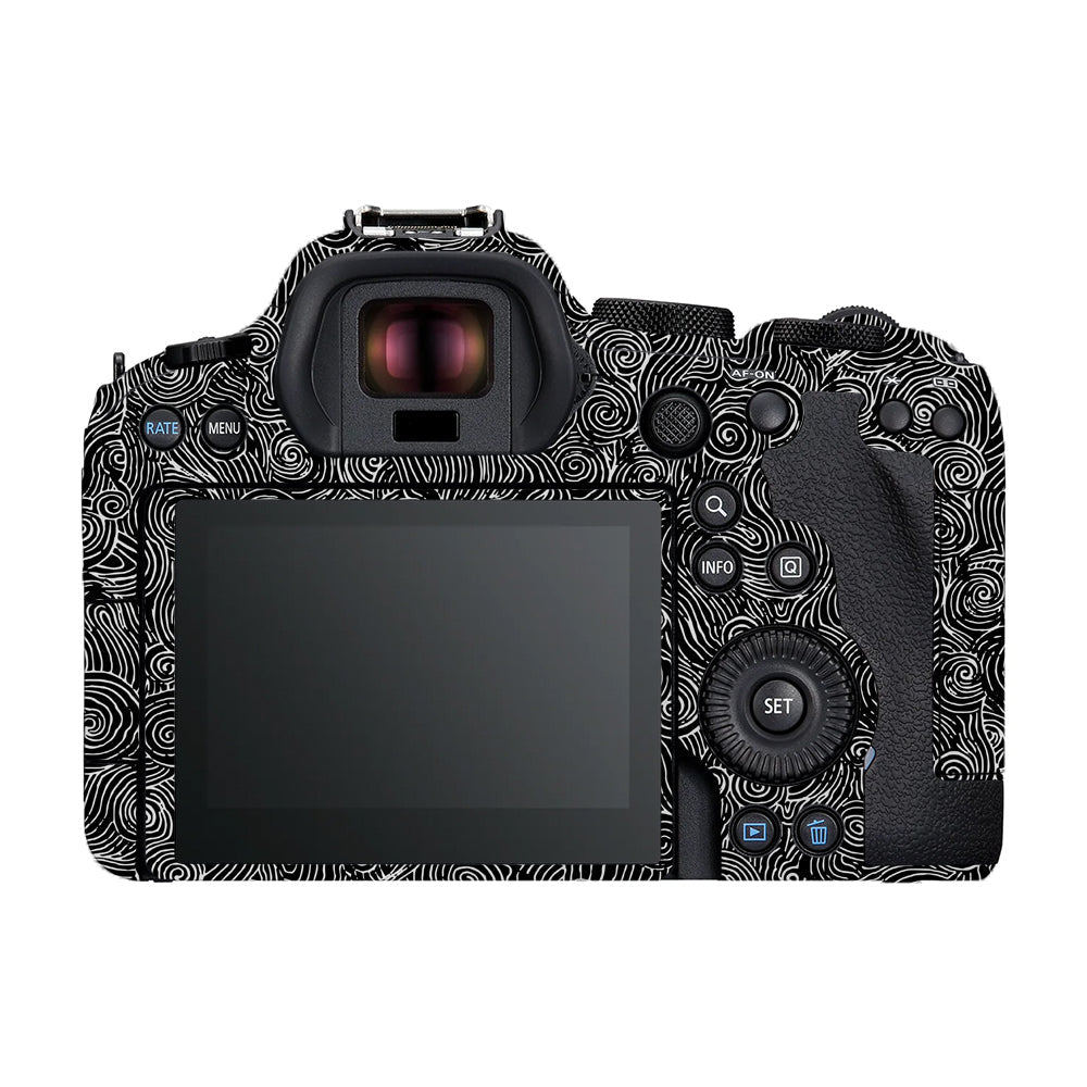 White Spirals Canon EOS R6 Mark II Camera Skins